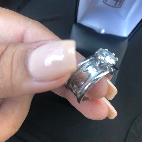 INSPIRED HYO SILVER WESTERN ENGAGEMENT RING-8 - Picture 3 of 5